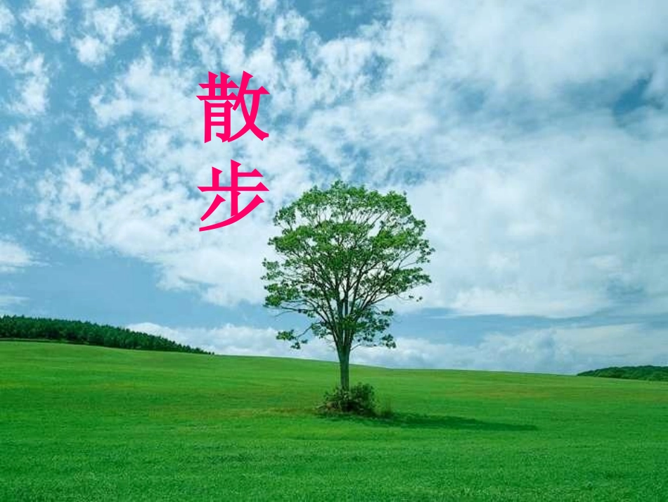 初中一年级语文散步课件_第1页