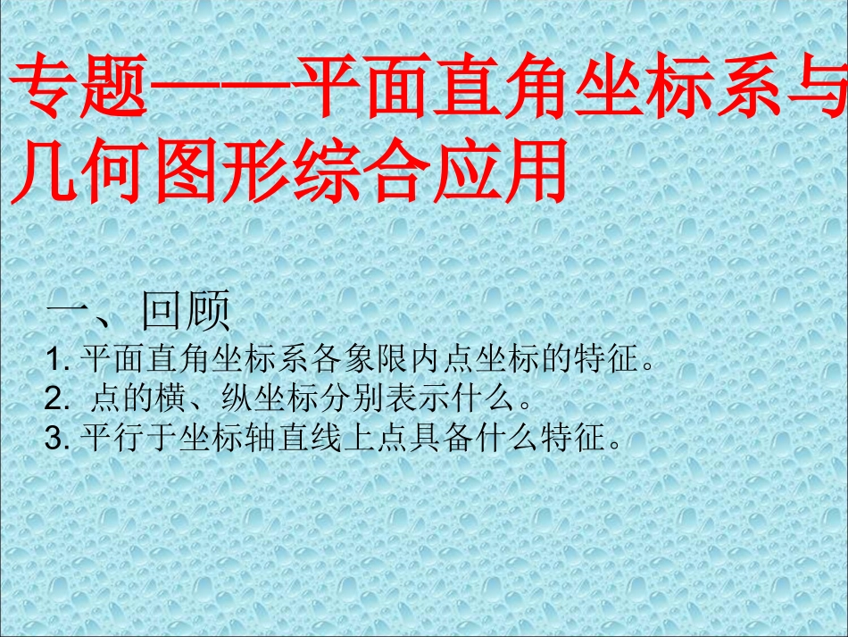 平面直角坐标系与几何图形综合应用_第1页