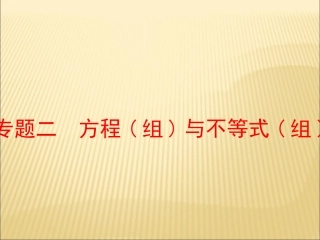 《方程(组)与不等式(组)》课件