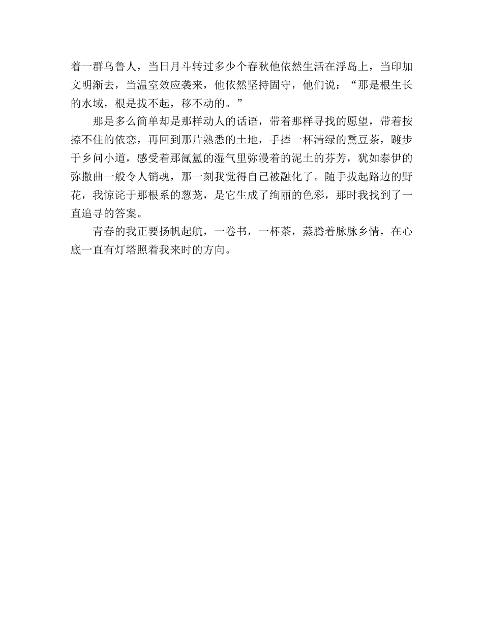 2024浙江高考满分作文《脉脉乡情》 _第2页