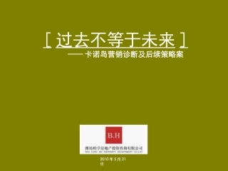 潍坊柏亨——卡诺岛营销诊断及后续策略案