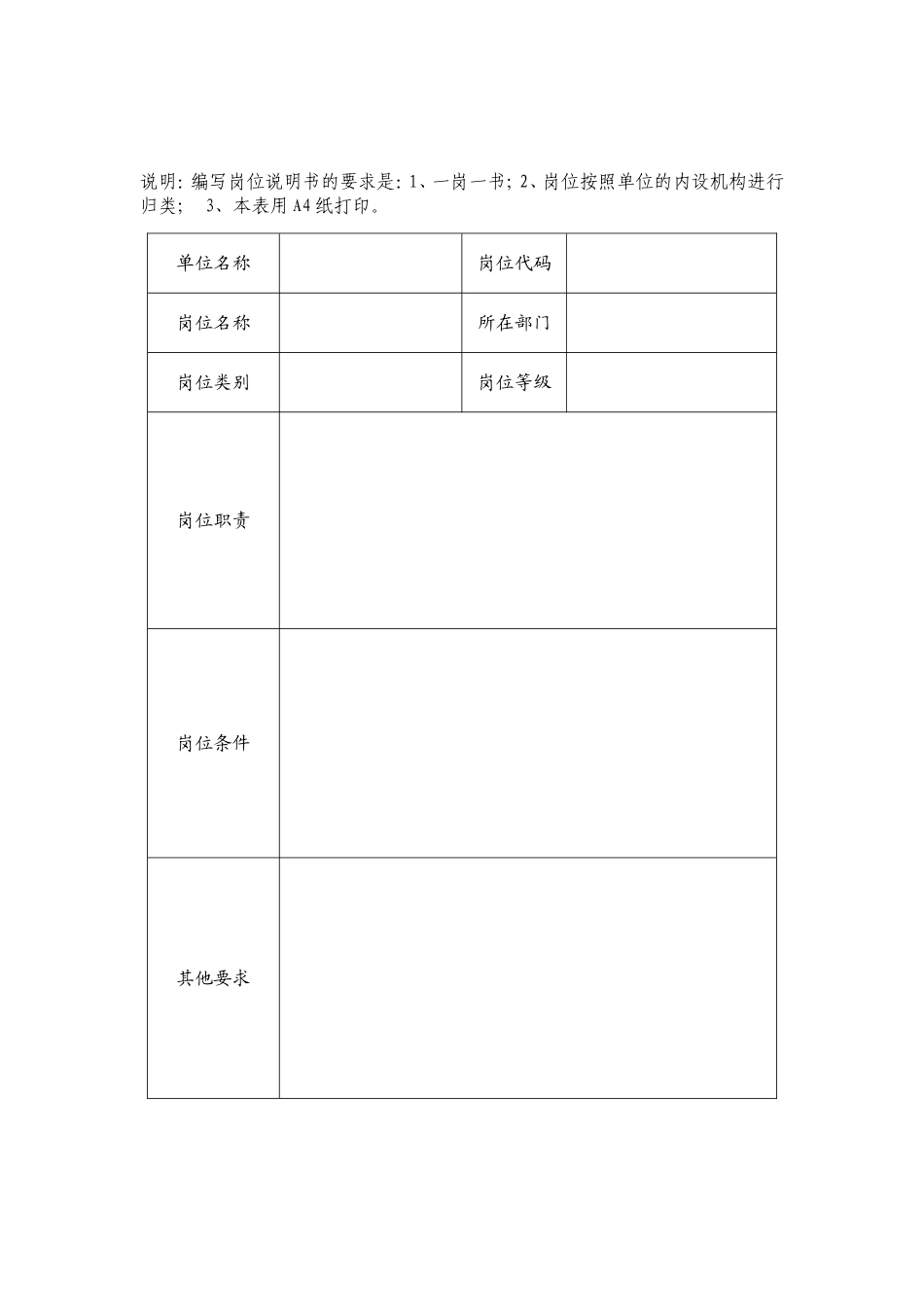 郑州市事业单位岗位说明书_第2页