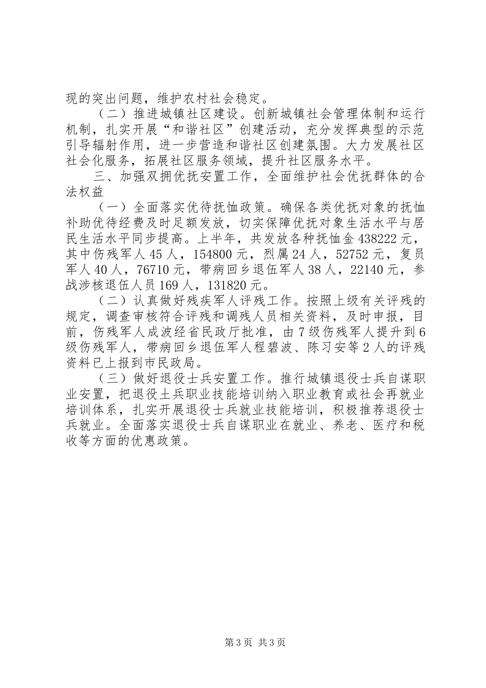 XX年3月乡镇民政工作总结_第3页