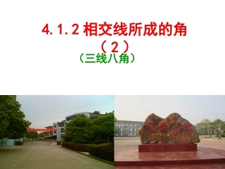 4.1.2相交直线所成的角(2)(三线八角)