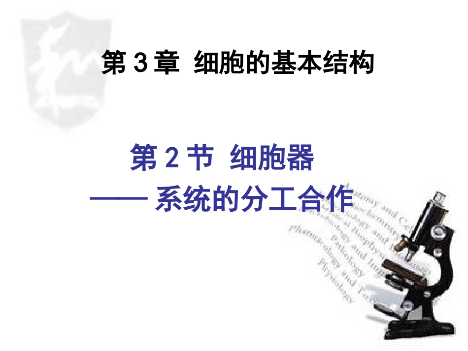 b1-3.2细胞器——系统内的分工合作_第1页