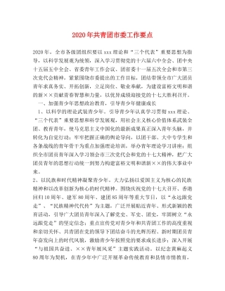 2024年共青团市委工作要点 