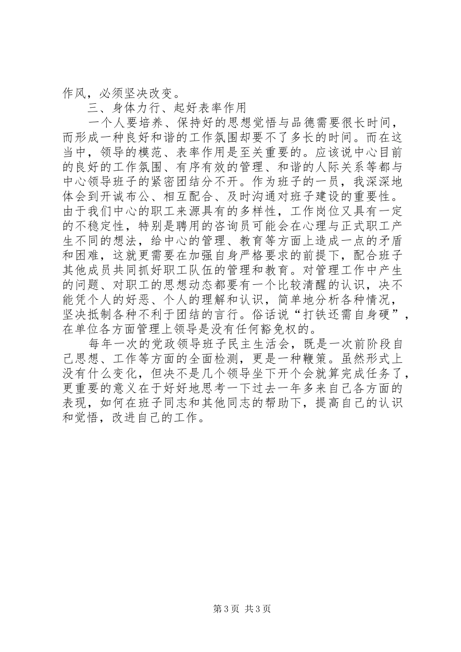 XX民主评议小结_第3页