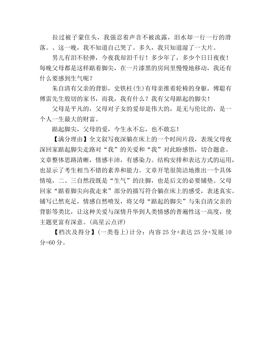 2024年湖南高考满分作文踮起脚尖（四） _第2页