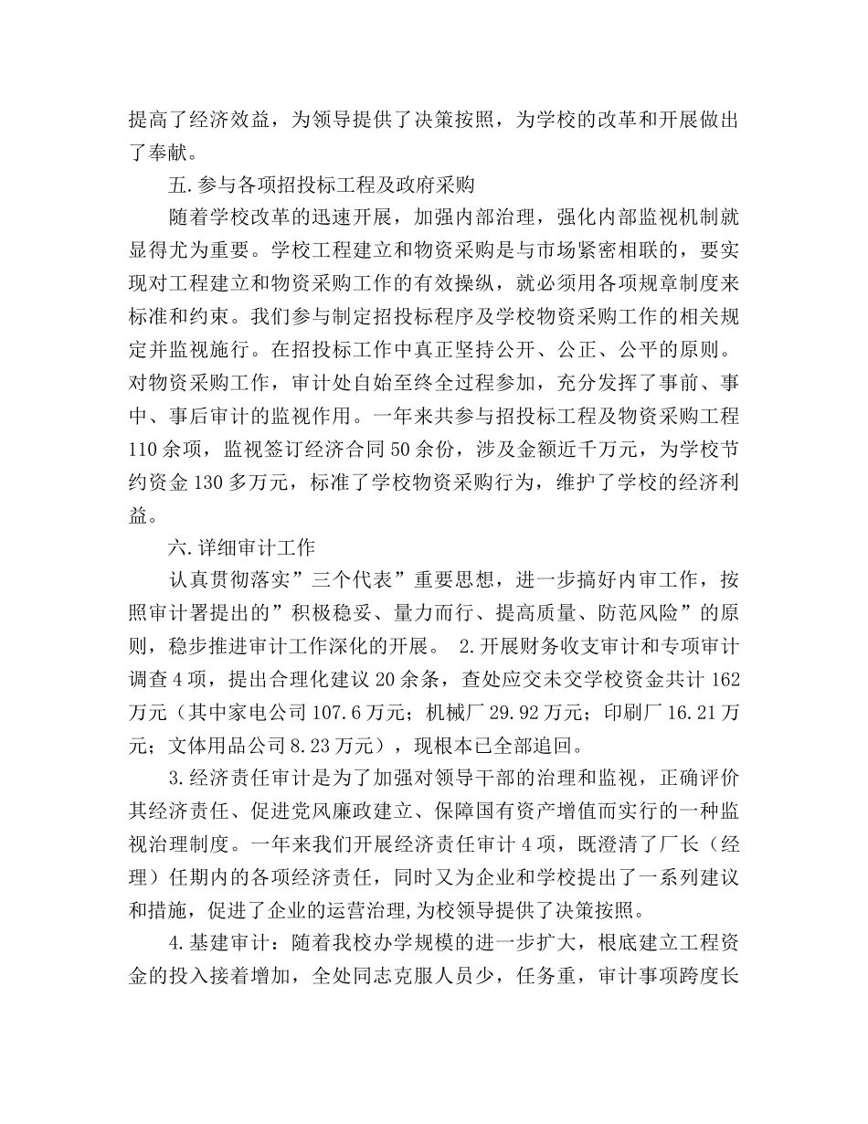 2024年学校审计处个人参考总结范文 _第3页