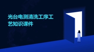 光台电测清洗工序工艺知识课件