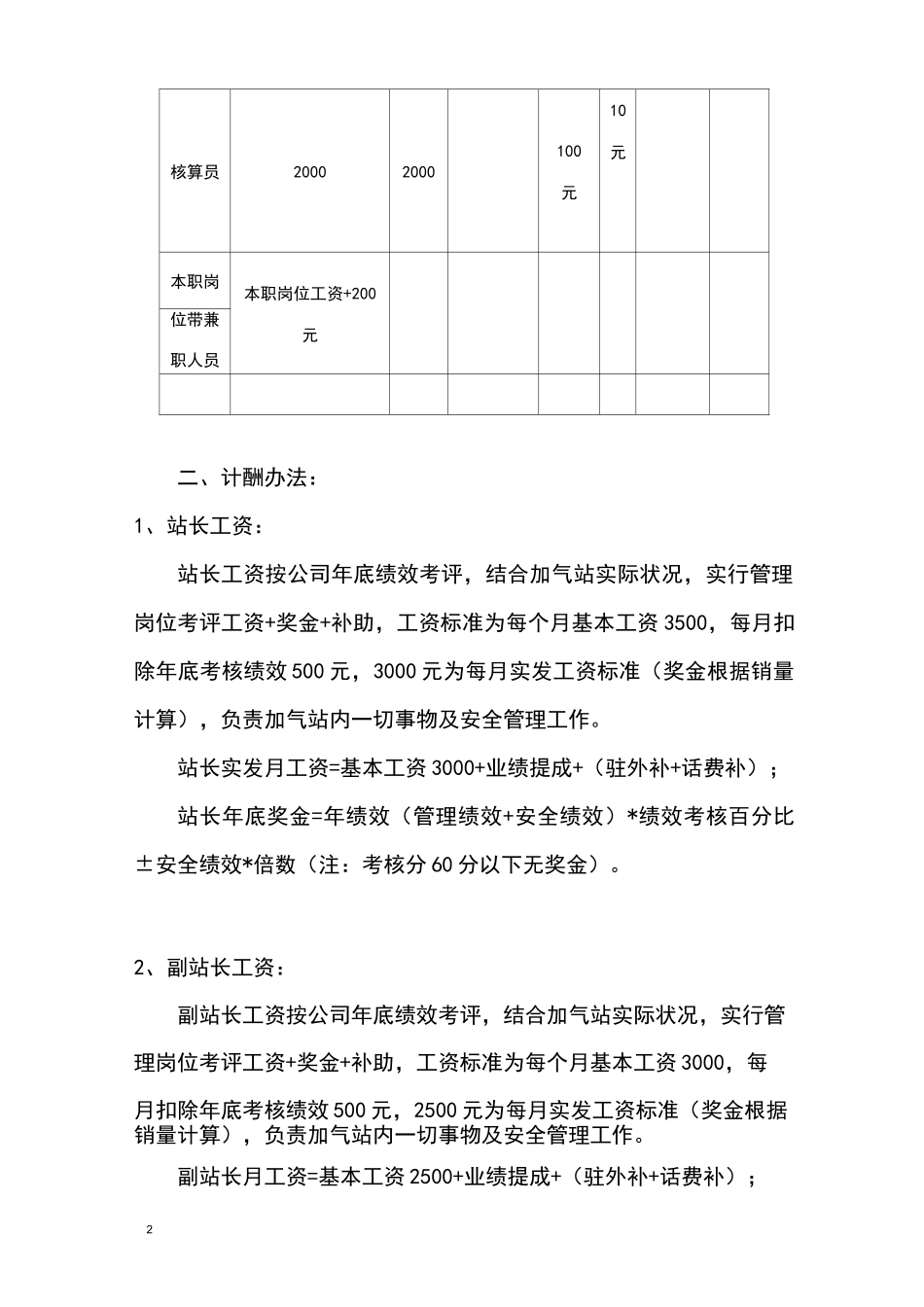 气站岗位及工资标准_第2页