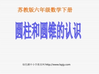 小学六年级下学期数学《圆柱和圆锥的认识》PPT课件.