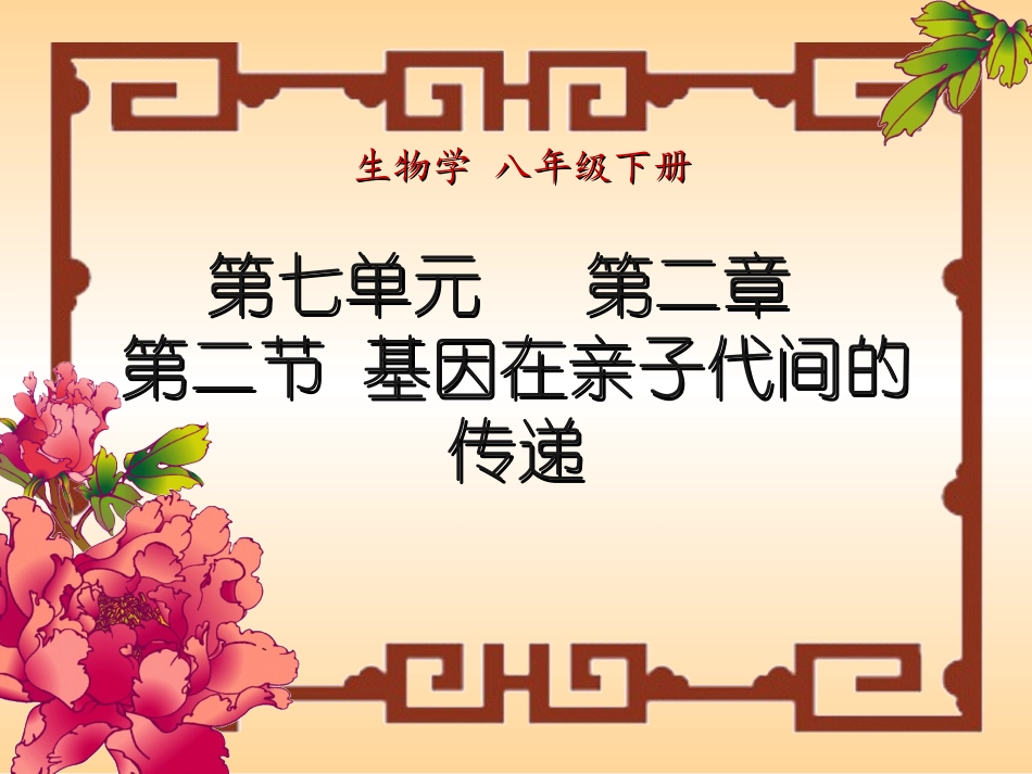 第二节基因在亲子代间的传递_第1页