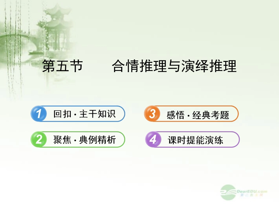 【全程复习方略】2013版高中数学-6.5合情推理与演绎推理配套课件-苏教版_第1页