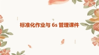 标准化作业与6S管理课件