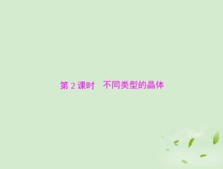 高中化学-专题一-第三单元-第2课时-不同类型的晶体课件-苏教版必修2