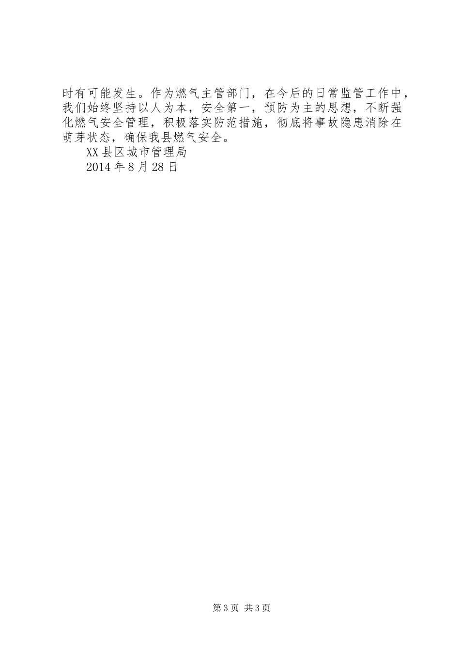 XX年燃气行业安全生产专项整治工作总结_第3页