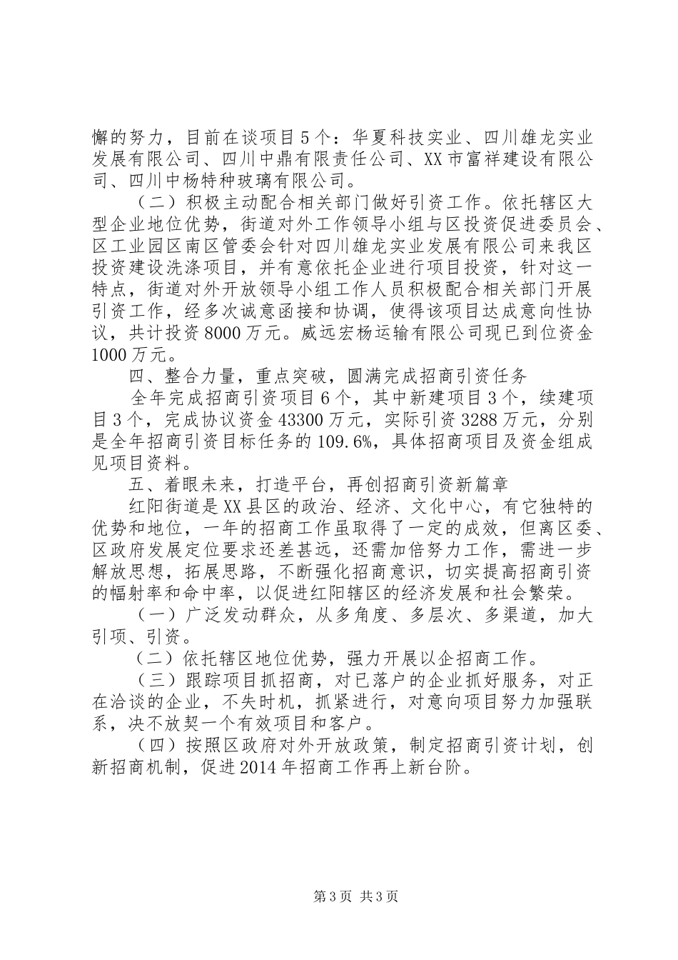 XX年招商引资年终工作总结_第3页