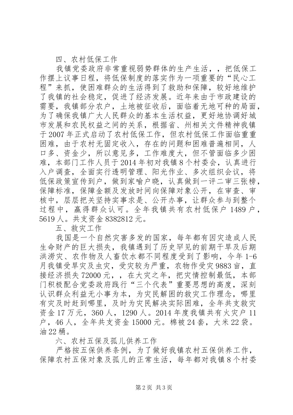 XX年乡镇民政所工作总结_第2页