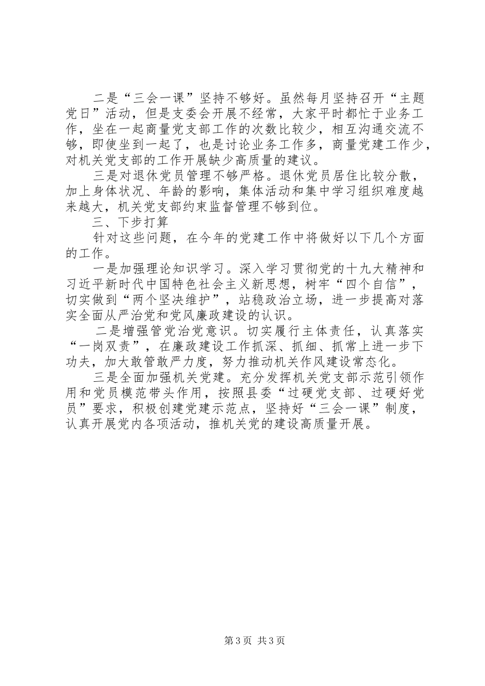 XX年人大机关党支部工作总结_第3页