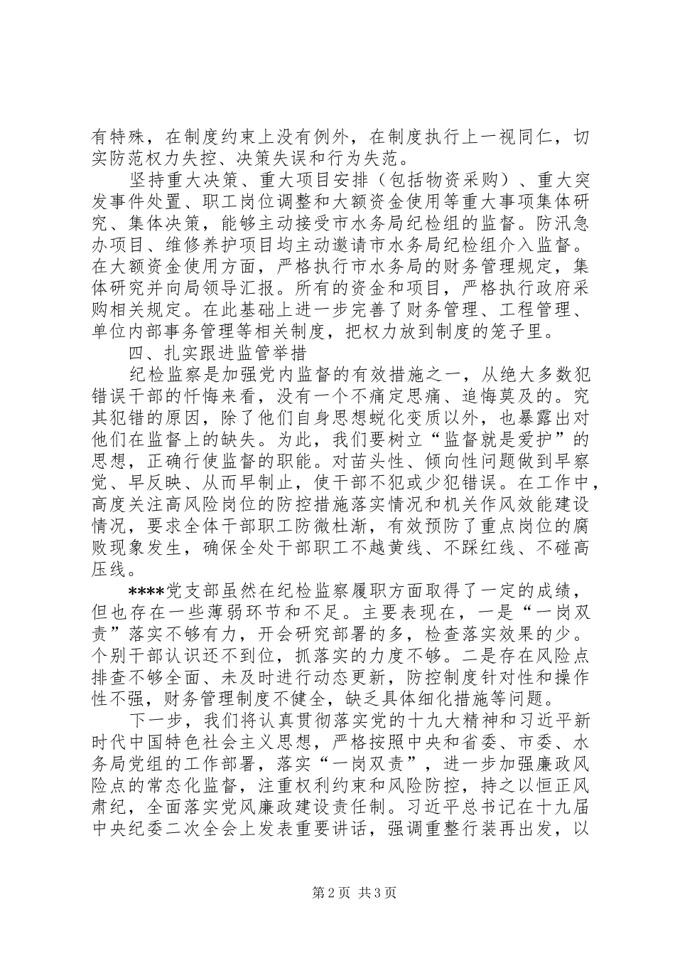 XX年党支部纪检监察工作总结_第2页