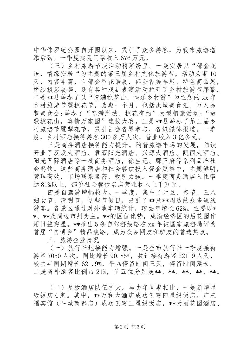 XX年上半年旅游局工作总结_第2页