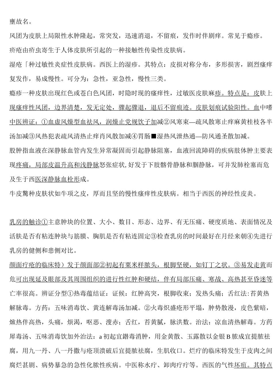 中医外科学复习重点精华版._第2页