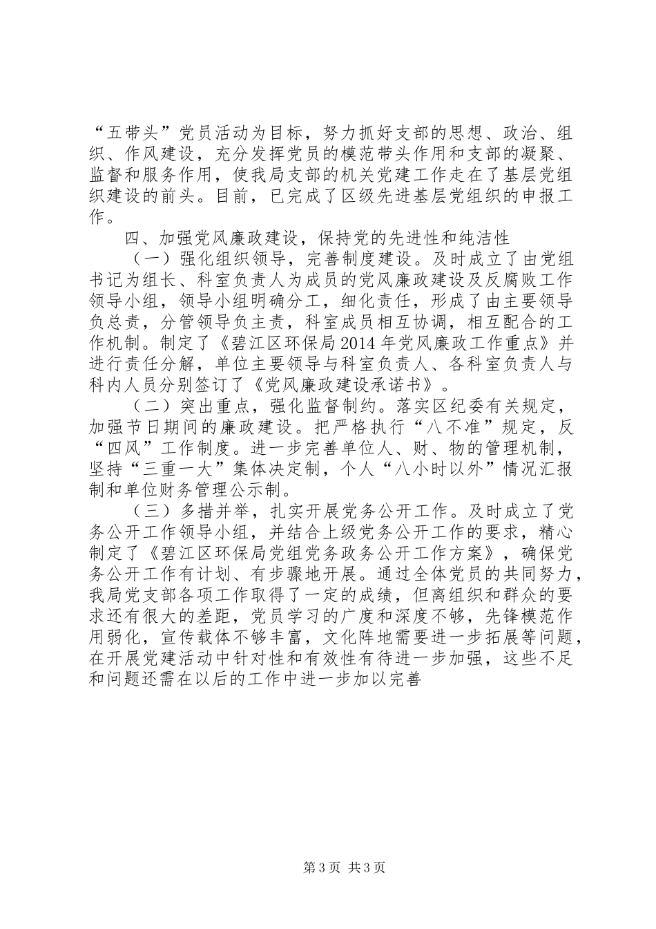 XX年环保局党支部工作总结_第3页