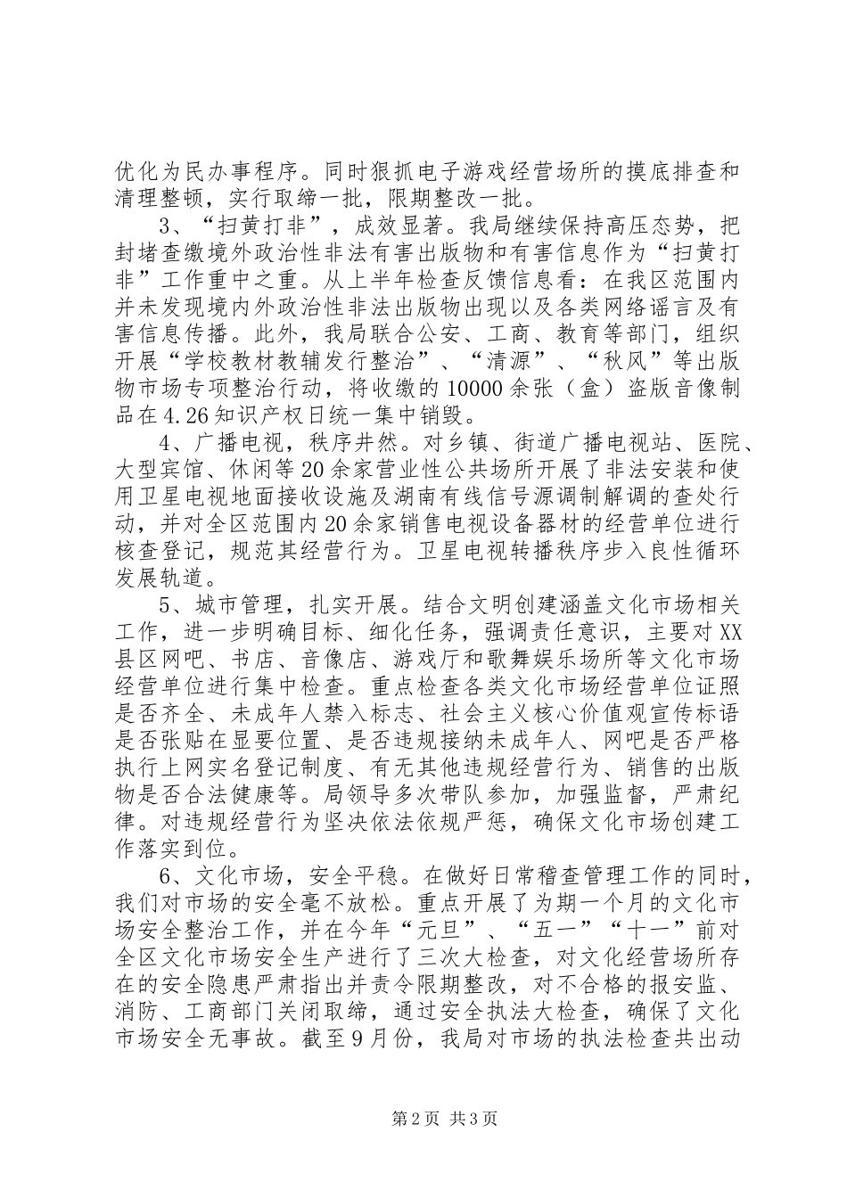 XX年文广局综合治理工作总结_第2页