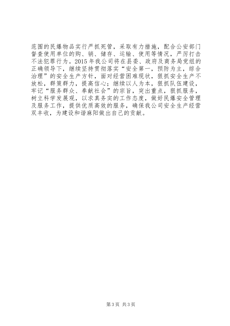 XX年民爆公司工作总结_第3页