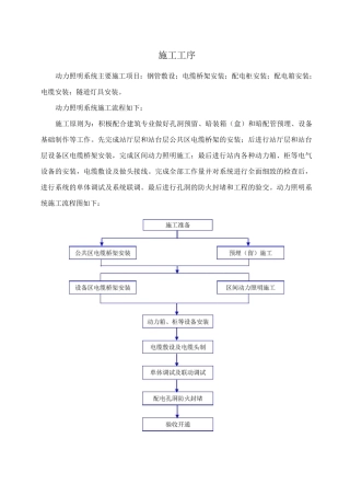 动力照明施工工艺