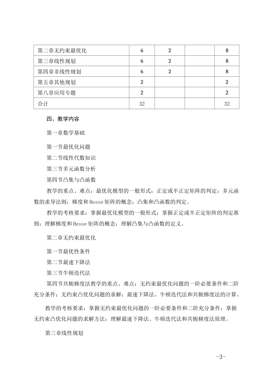最优化理论-教学大纲_第3页