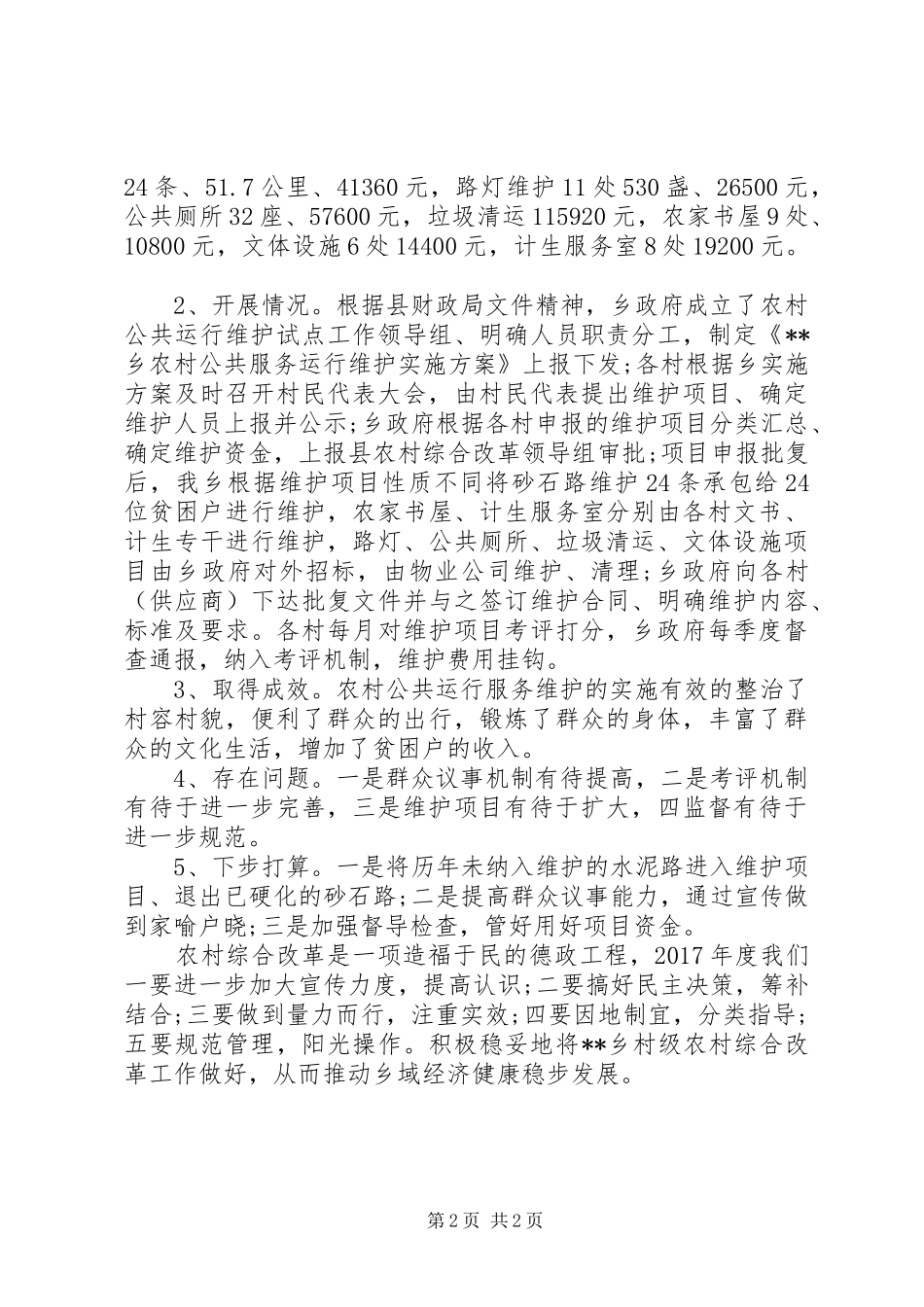 乡农村综合改革工作总结 _第2页
