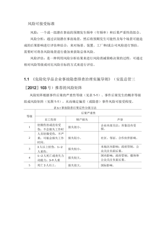 风险矩阵的确定