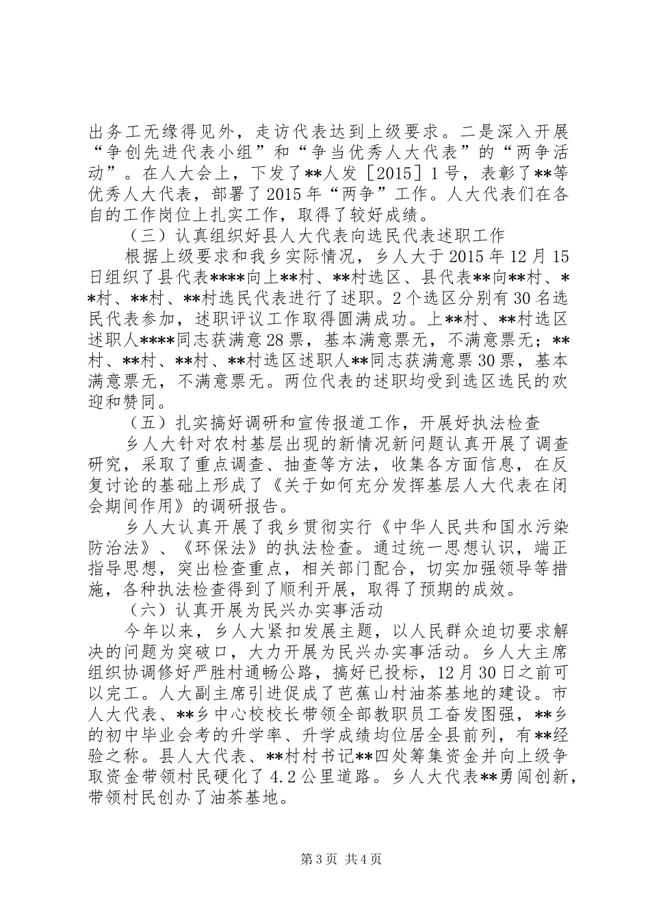 乡人大XX年度工作总结 _第3页