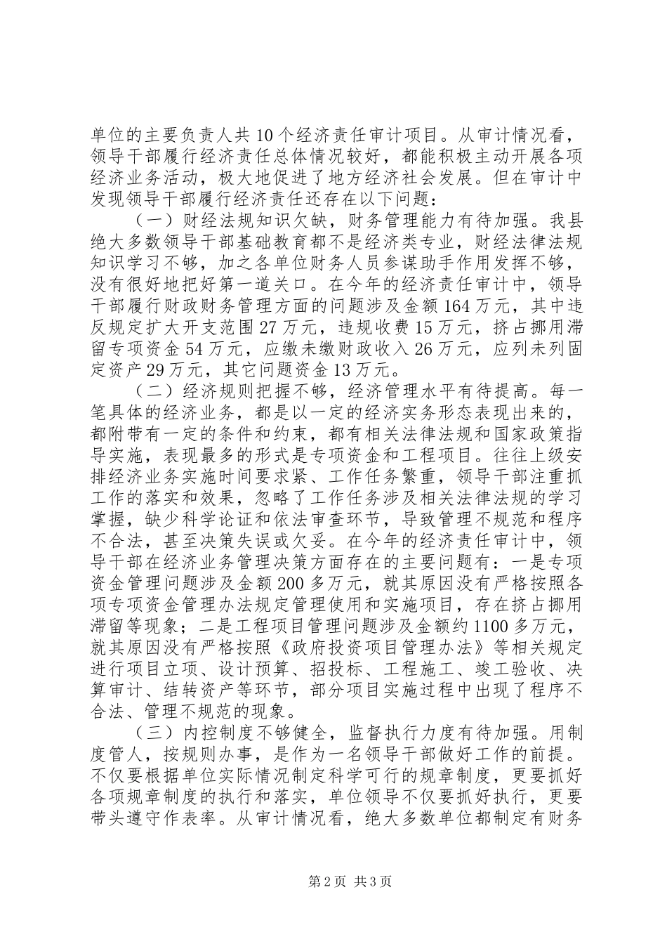XX年经济责任审计工作总结_第2页