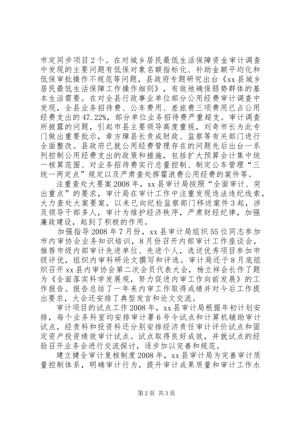 XX审计局XX年工作总结_第2页