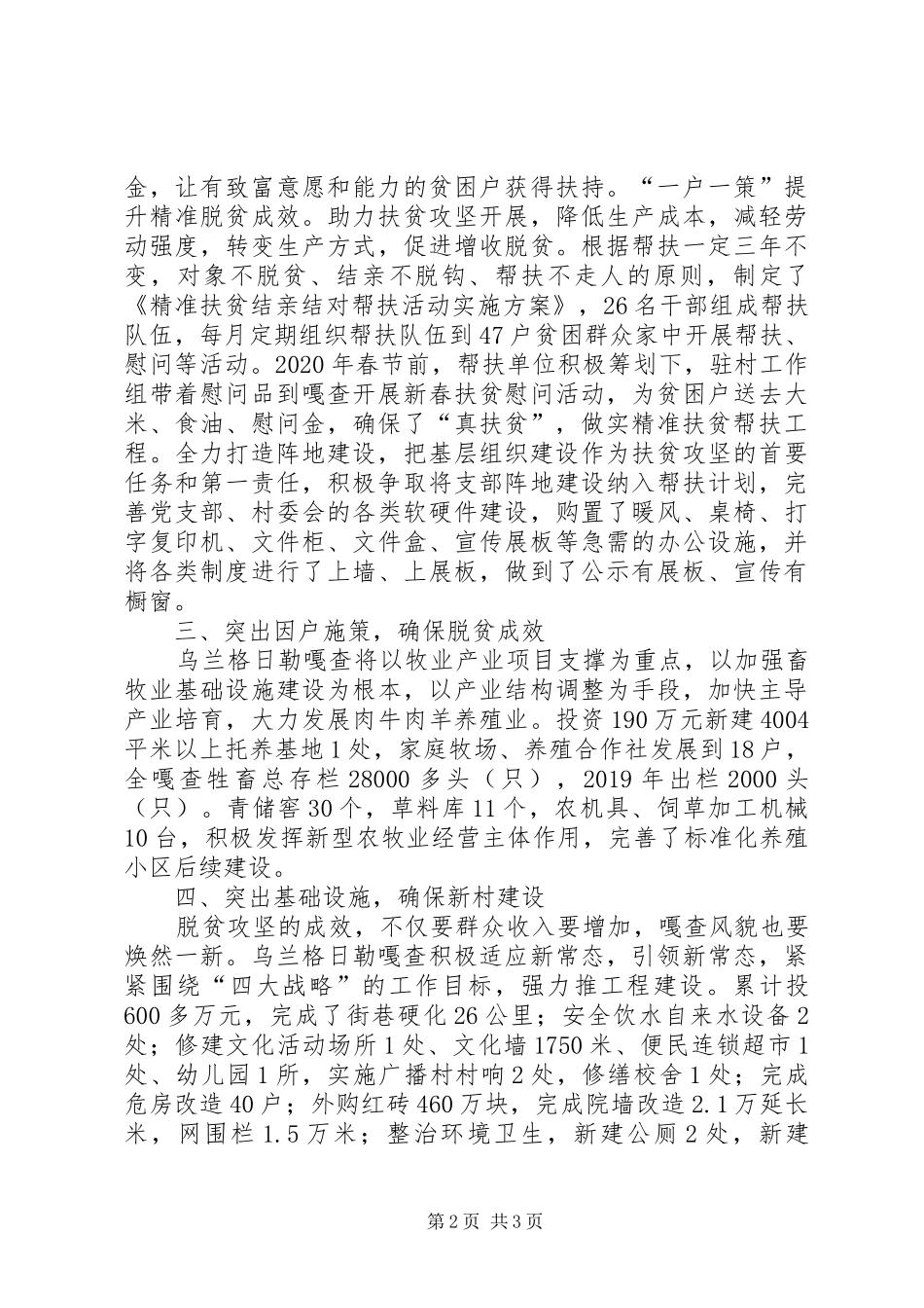 XX年扶贫第一书记个人工作总结_第2页