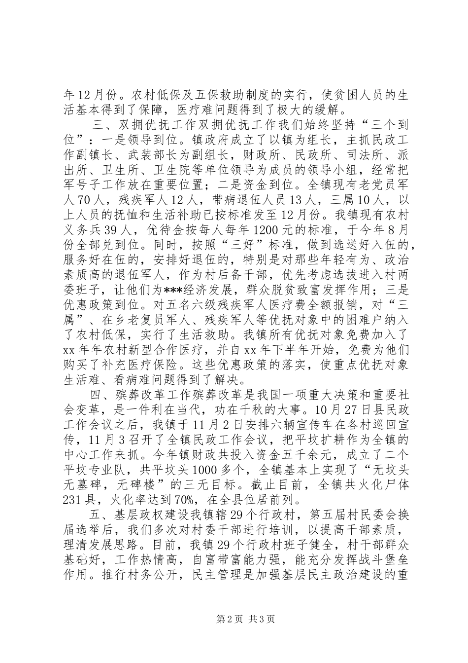 XX年乡镇民政工作总结_第2页