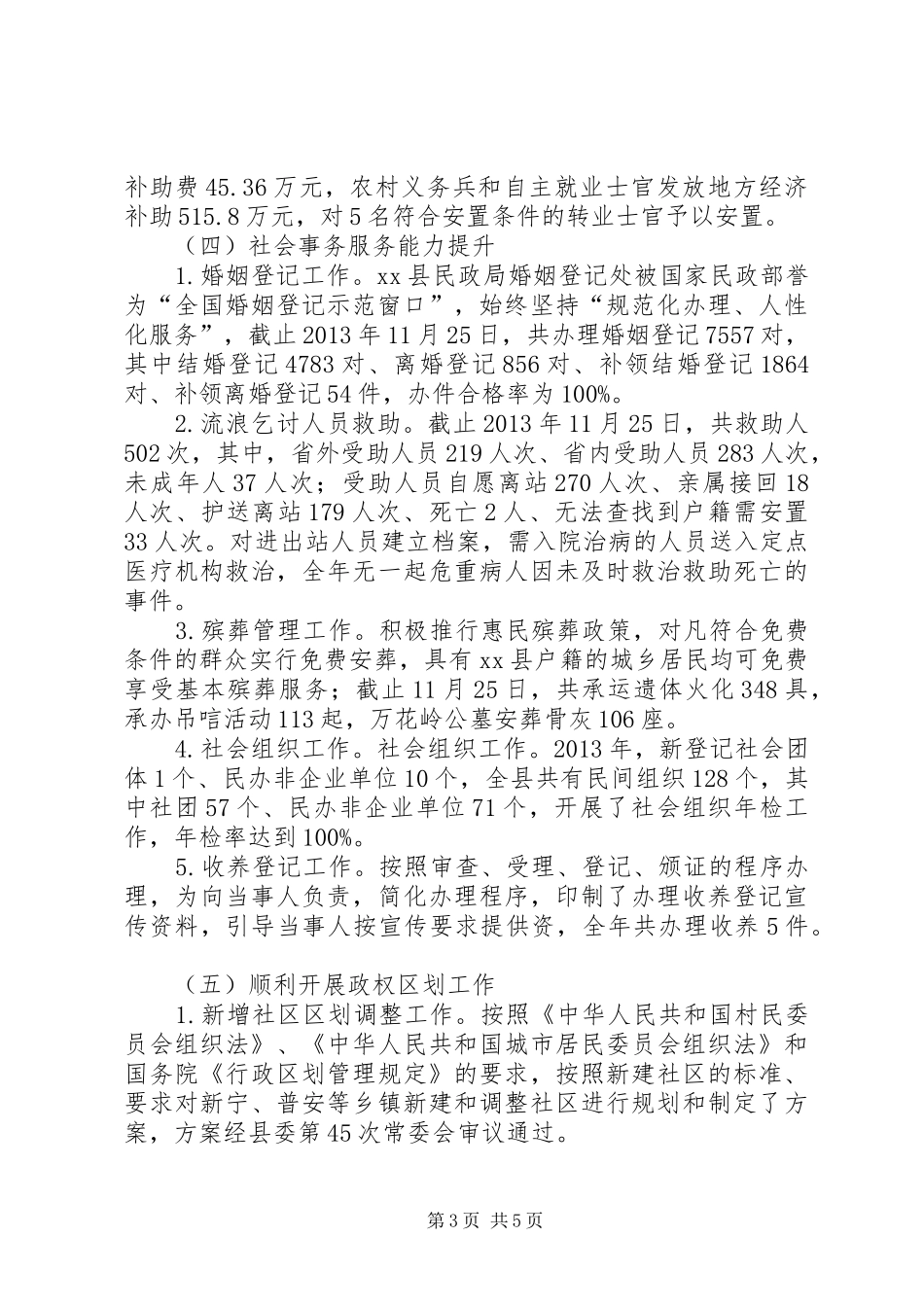 县民政局工作总结报告 _第3页