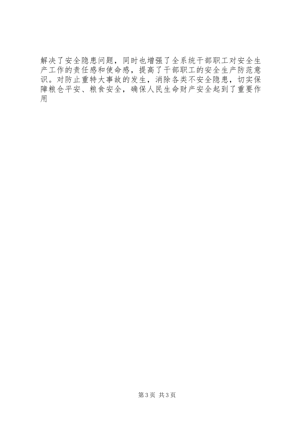 XX年粮食局安全生产大检查工作总结_第3页