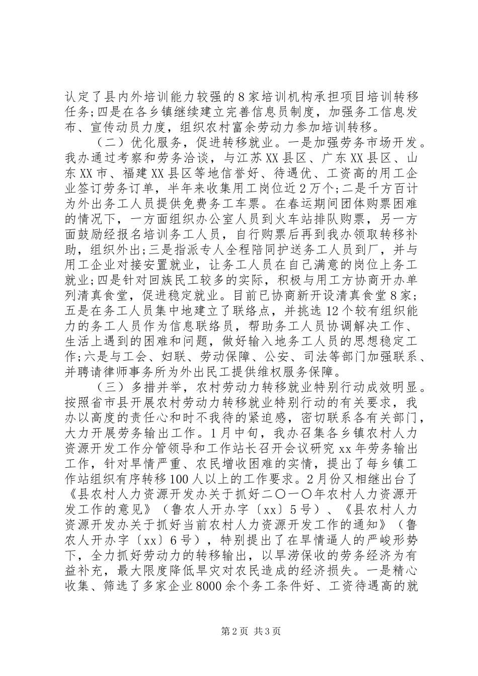 XX年人力资源开发工作总结_第2页