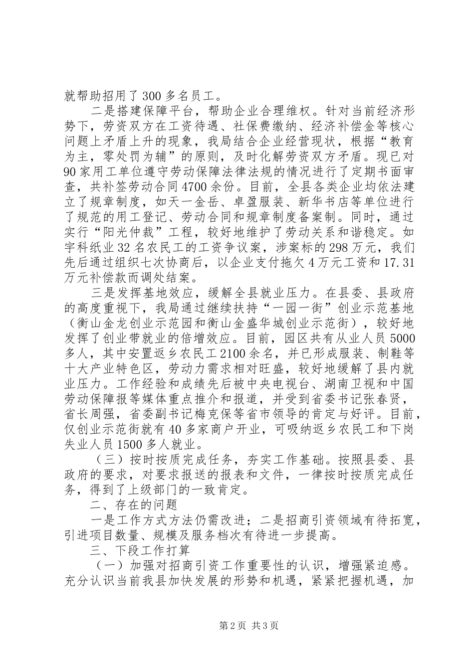 市招商引资工作总结 _第2页