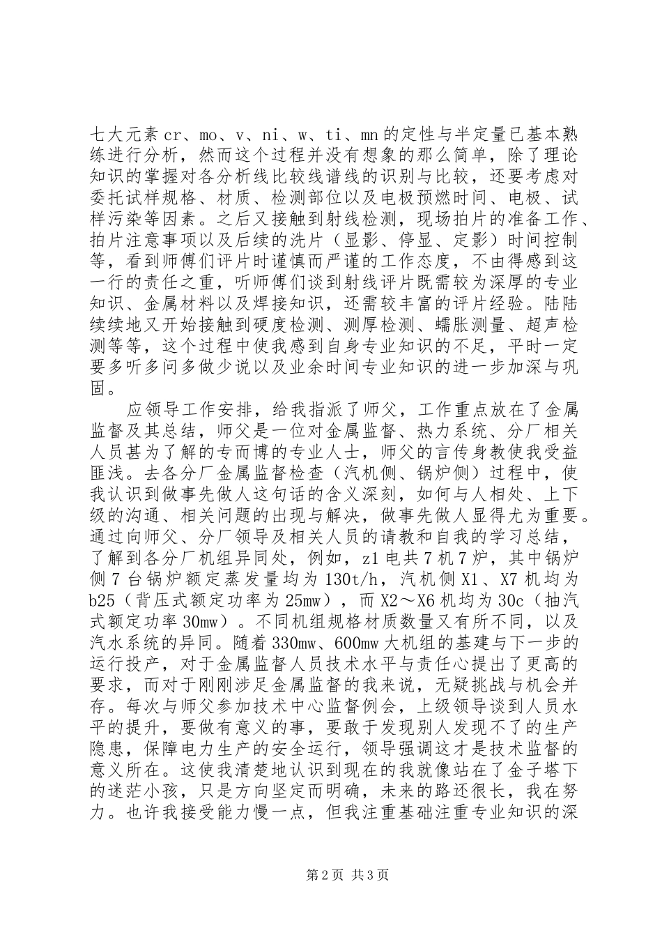 XX年热电公司个人总结范文_第2页