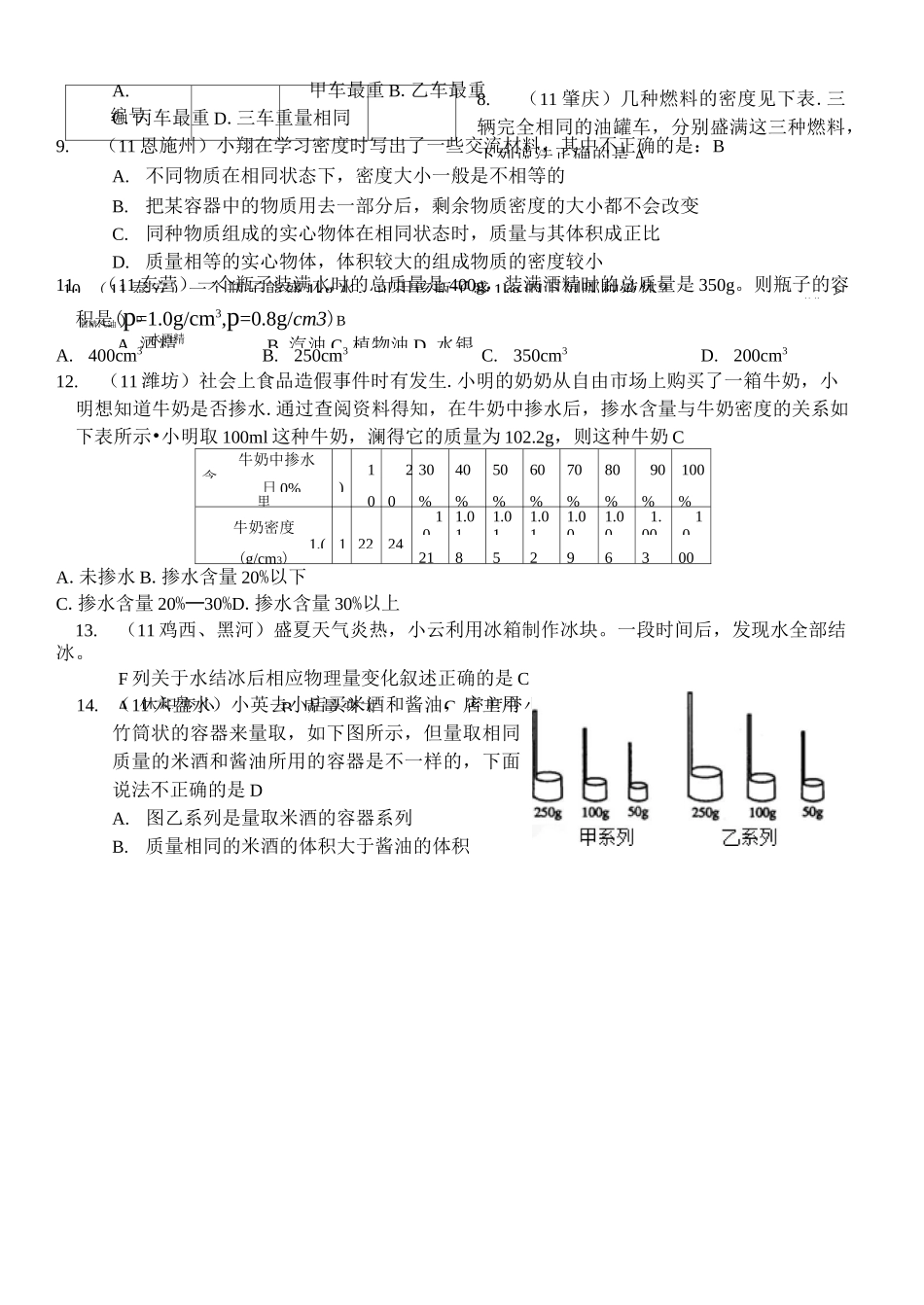 密度与社会生活练习题及答案.._第2页