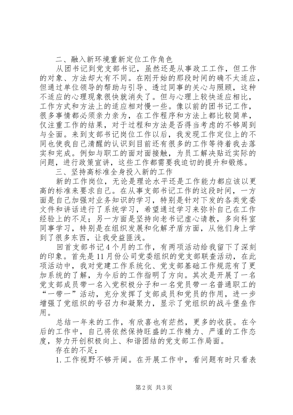 XX年支部书记个人工作总结_第2页