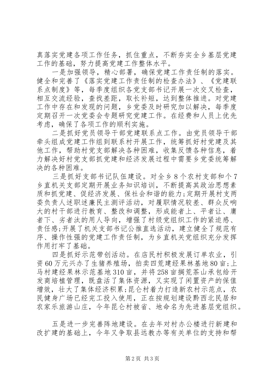 XX年党委书记个人工作总结_第2页