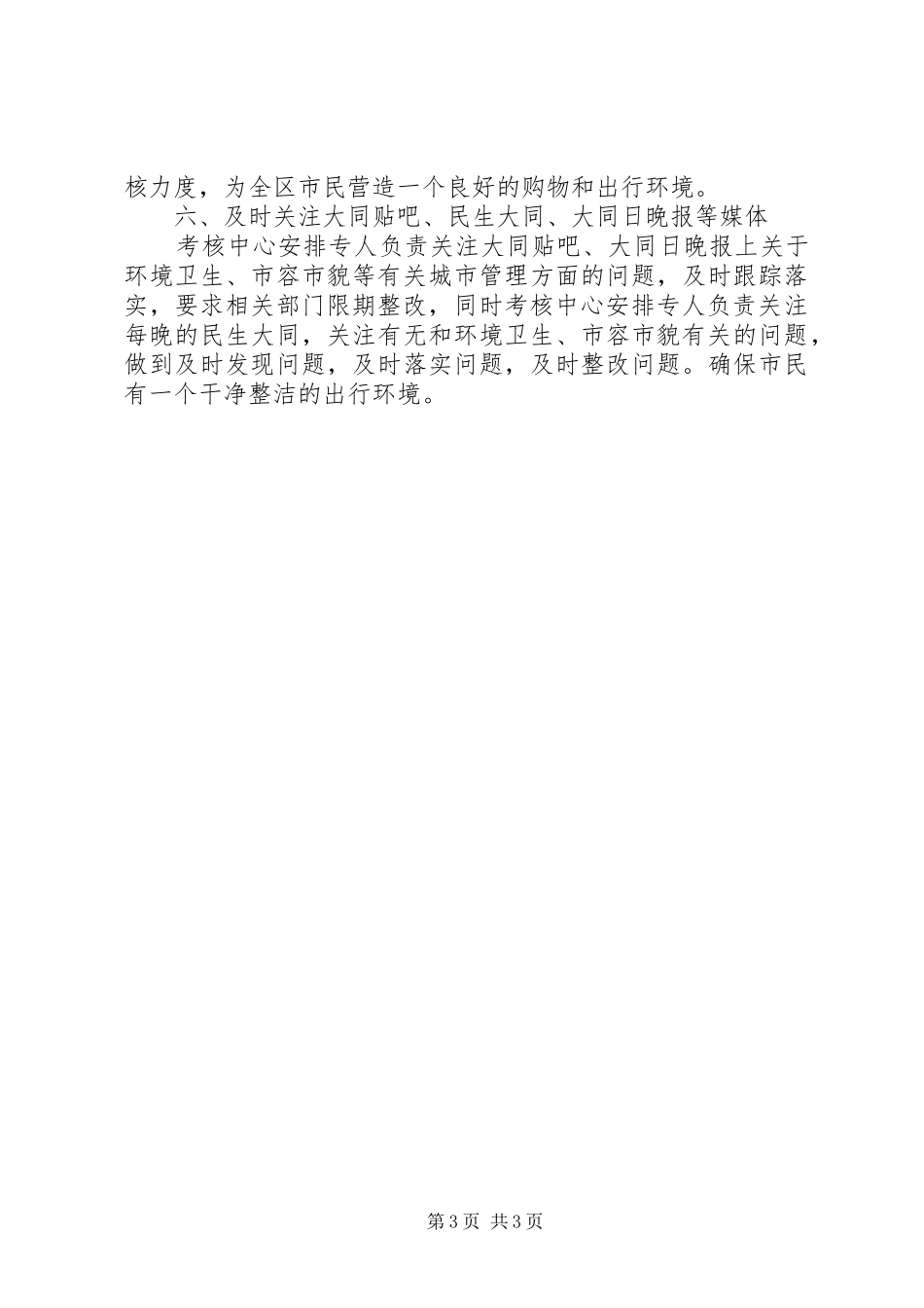 XX县区城市管理督查考核中心XX年工作总结_第3页