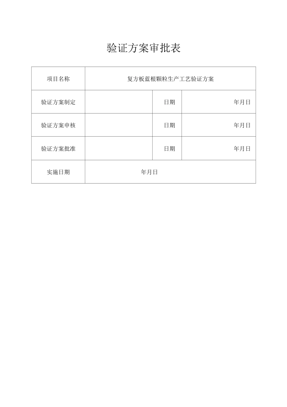 复方板蓝根颗粒工艺验证方案_第2页
