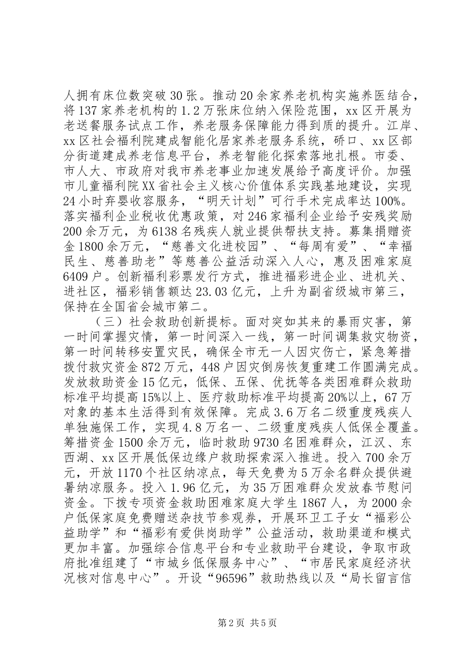 市民政工作总结报告 _第2页